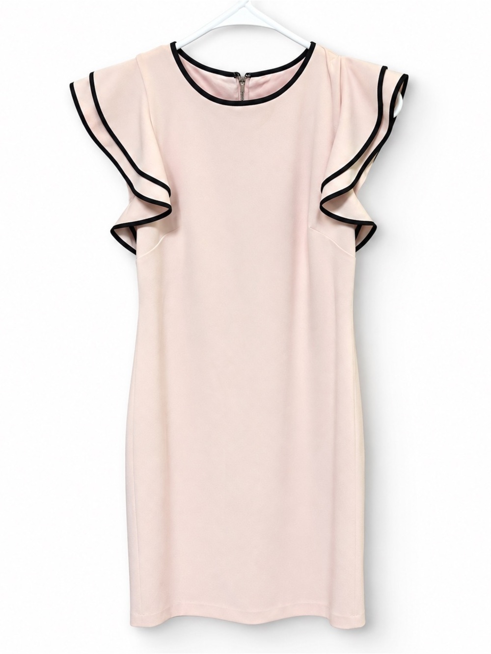 Tommy Hilfiger Blush Pink Ruffle Sleeve Mini with Black Trim